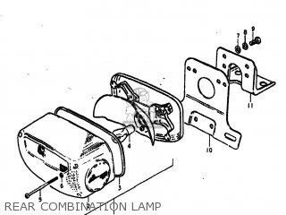 REAR COMBINATION LAMP - GS750 1978 (C) USA (E03)
