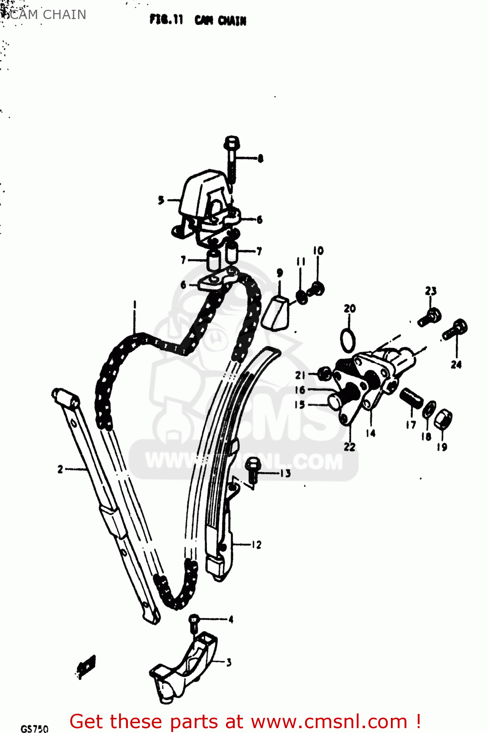 CAM CHAIN GS750 1979 (N) USA (E03)