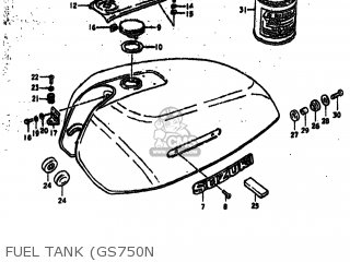 FUEL TANK (GS750N - GS750 1979 (N) USA (E03)