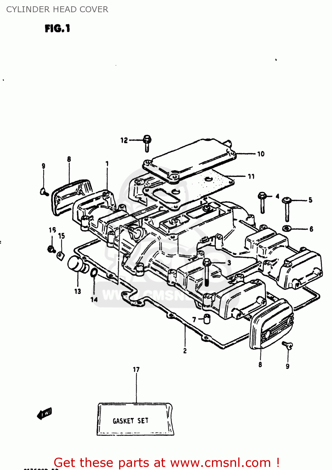 CYLINDER HEAD COVER GS750A 1983 (D) USA (E03)