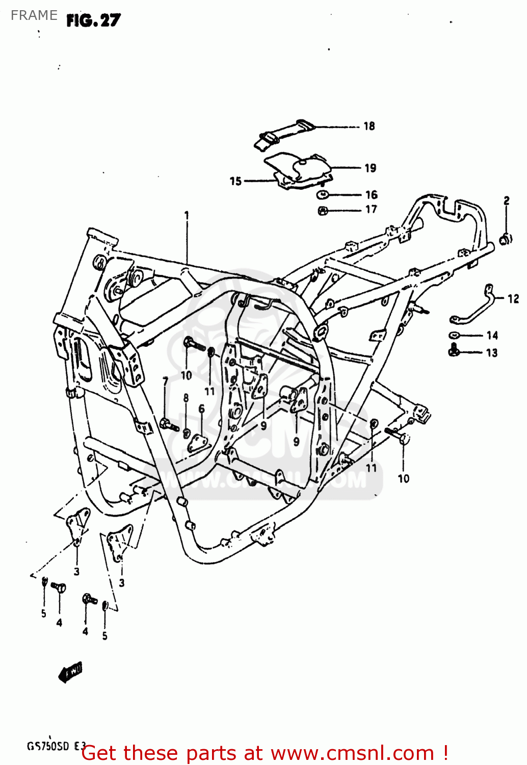FRAME GS750A 1983 (D) USA (E03)