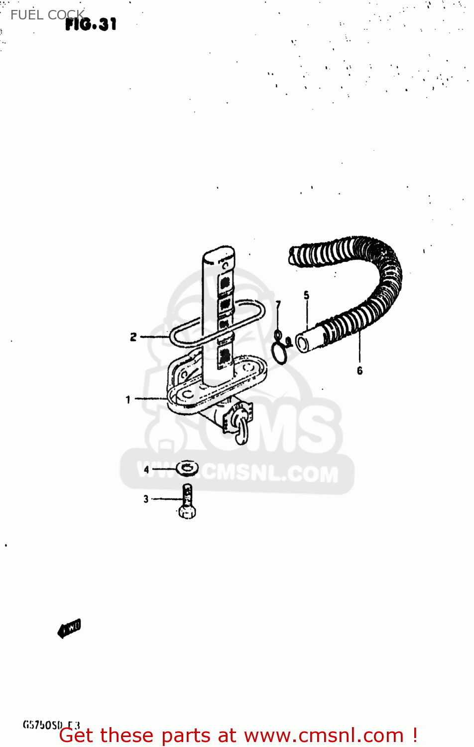FUEL COCK GS750A 1983 (D) USA (E03)