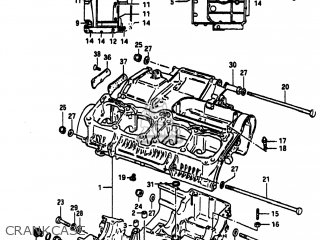 CRANKCASE - GS750A 1983 (D) USA (E03)