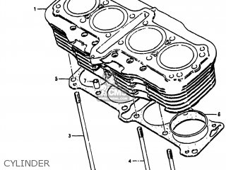 CYLINDER - GS750A 1983 (D) USA (E03)