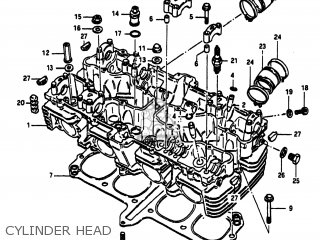 CYLINDER HEAD - GS750A 1983 (D) USA (E03)