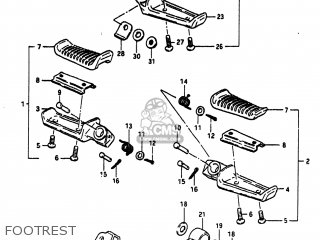 FOOTREST - GS750A 1983 (D) USA (E03)