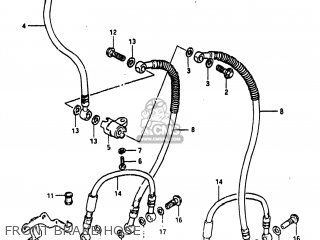 FRONT BRAKE HOSE - GS750A 1983 (D) USA (E03)
