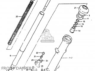 FRONT DAMPER - GS750A 1983 (D) USA (E03)