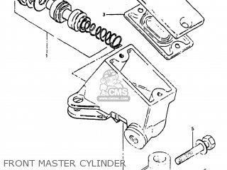 FRONT MASTER CYLINDER - GS750A 1983 (D) USA (E03)