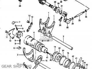 GEAR SHIFTING - GS750A 1983 (D) USA (E03)