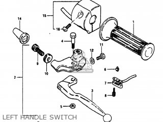 LEFT HANDLE SWITCH - GS750A 1983 (D) USA (E03)