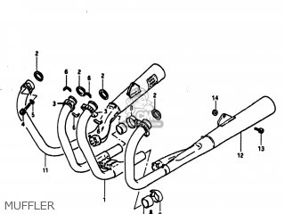 MUFFLER - GS750A 1983 (D) USA (E03)