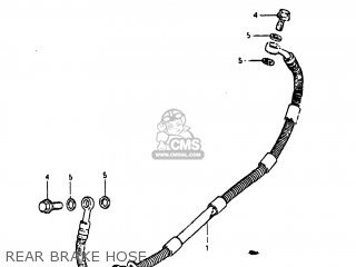 REAR BRAKE HOSE - GS750A 1983 (D) USA (E03)