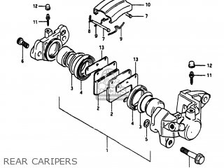 REAR CARIPERS - GS750A 1983 (D) USA (E03)