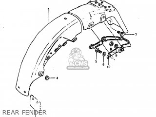 REAR FENDER - GS750A 1983 (D) USA (E03)