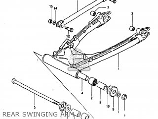 REAR SWINGING ARM - GS750A 1983 (D) USA (E03)