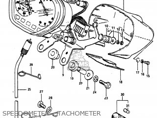 SPEEDOMETER - TACHOMETER - GS750A 1983 (D) USA (E03)