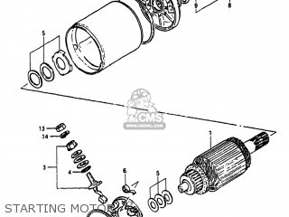 STARTING MOTOR - GS750A 1983 (D) USA (E03)