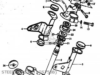 Suzuki GS750B 1977 (B) USA (E03) Parts Lists And Schematics