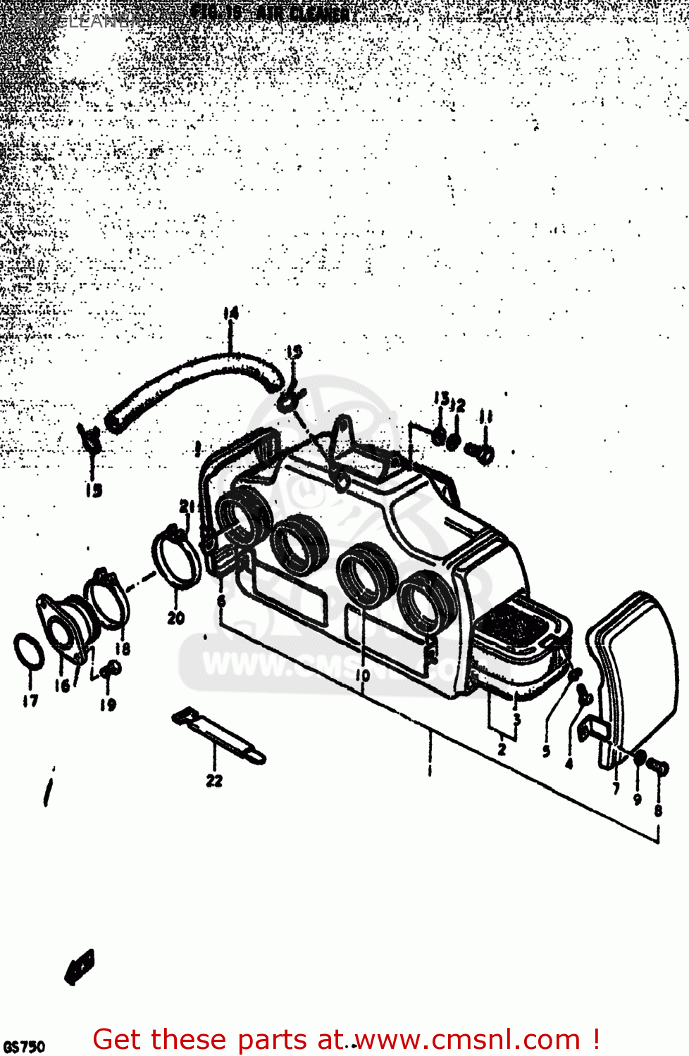 AIR CLEANER GS750B 1977 (B) USA (E03)