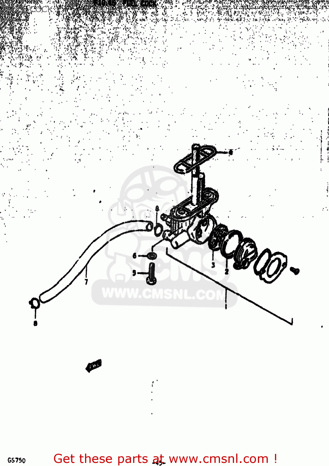 FUEL COCK GS750B 1977 (B) USA (E03)