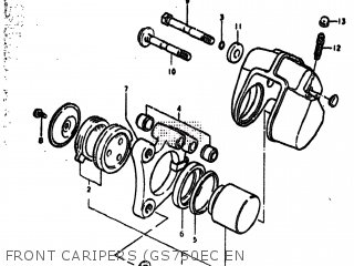 FRONT CARIPERS (GS750EC - GS750B 1977 (B) USA (E03)