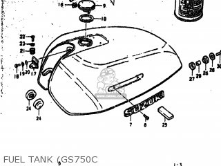 FUEL TANK (GS750C - GS750B 1977 (B) USA (E03)