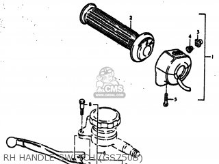 RH HANDLE SWITCH (GS750B) - GS750B 1977 (B) USA (E03)