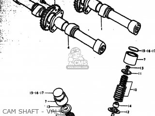 CAM SHAFT - VALVE - GS750B 1978 (C) USA (E03)