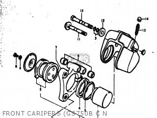 FRONT CARIPERS (GS750B - GS750B 1978 (C) USA (E03)