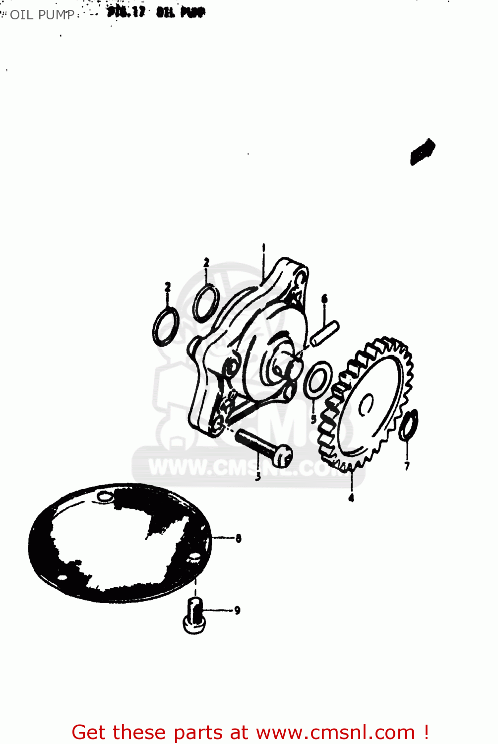 OIL PUMP GS750C 1977 (B) USA (E03)