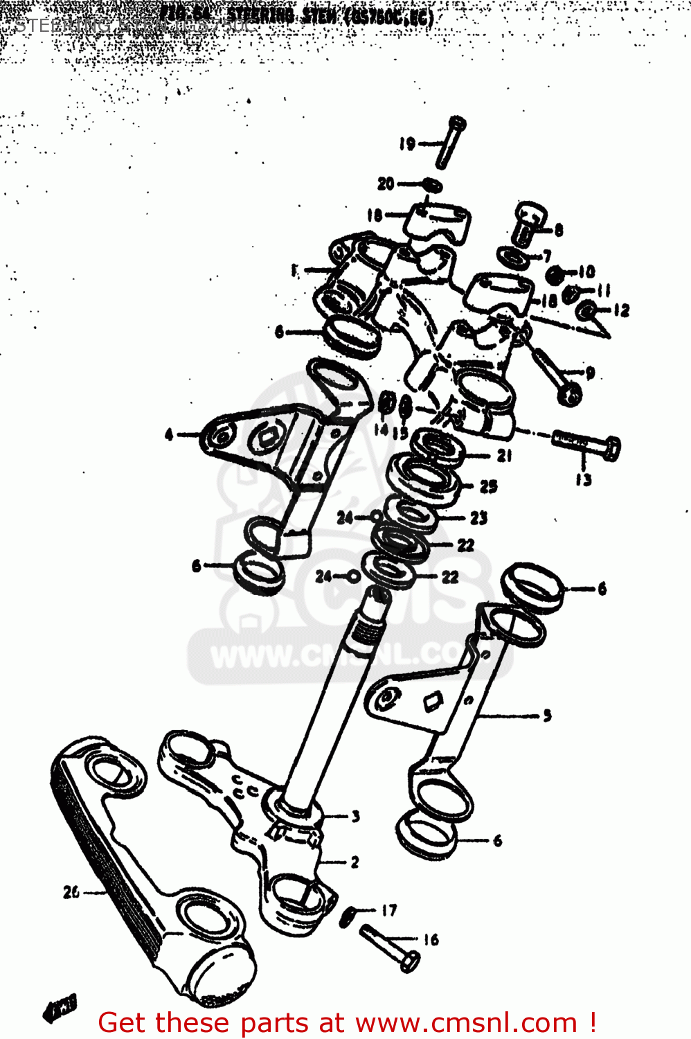 STEERING STEN (GS750C GS750C 1977 (B) USA (E03)
