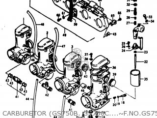 CARBURETOR (GS750B. GS750C....~F.NO.GS750-41492 GS750EC...~F.NO. - GS750C 1978 (C) USA (E03)
