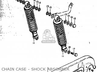 CHAIN CASE - SHOCK ABSORBER - GS750C 1978 (C) USA (E03)