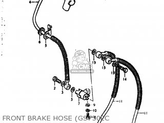 FRONT BRAKE HOSE (GS750EC - GS750C 1978 (C) USA (E03)