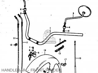 HANDLEBAR - FRONT FENDER - GS750C 1978 (C) USA (E03)