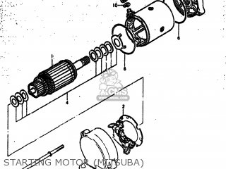 STARTING MOTOR (MITSUBA) - GS750C 1978 (C) USA (E03)