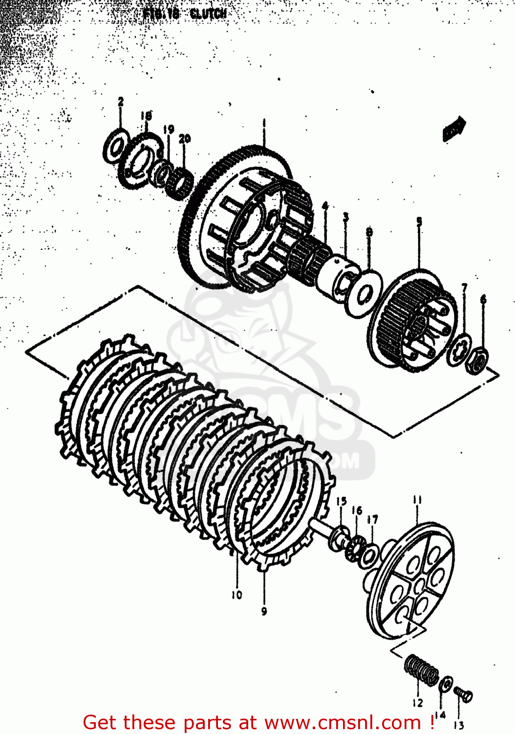 CLUTCH GS750C 1979 (N) USA (E03)