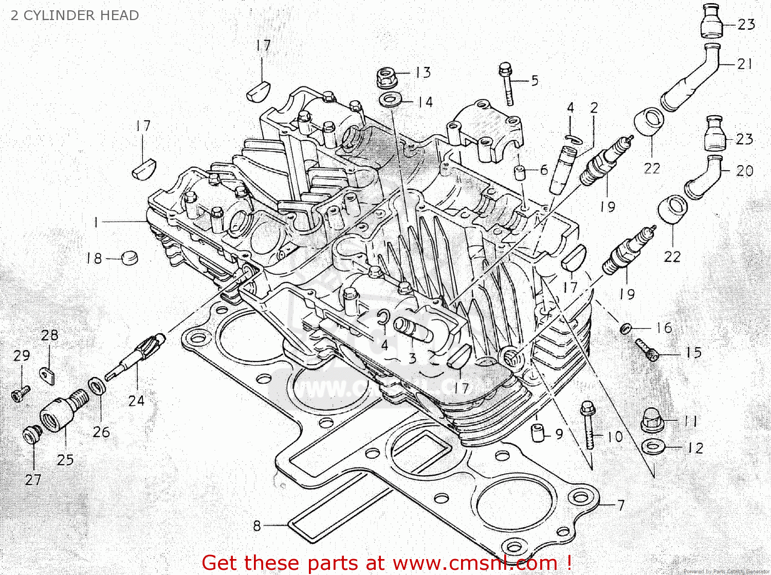 2 CYLINDER HEAD GS750C