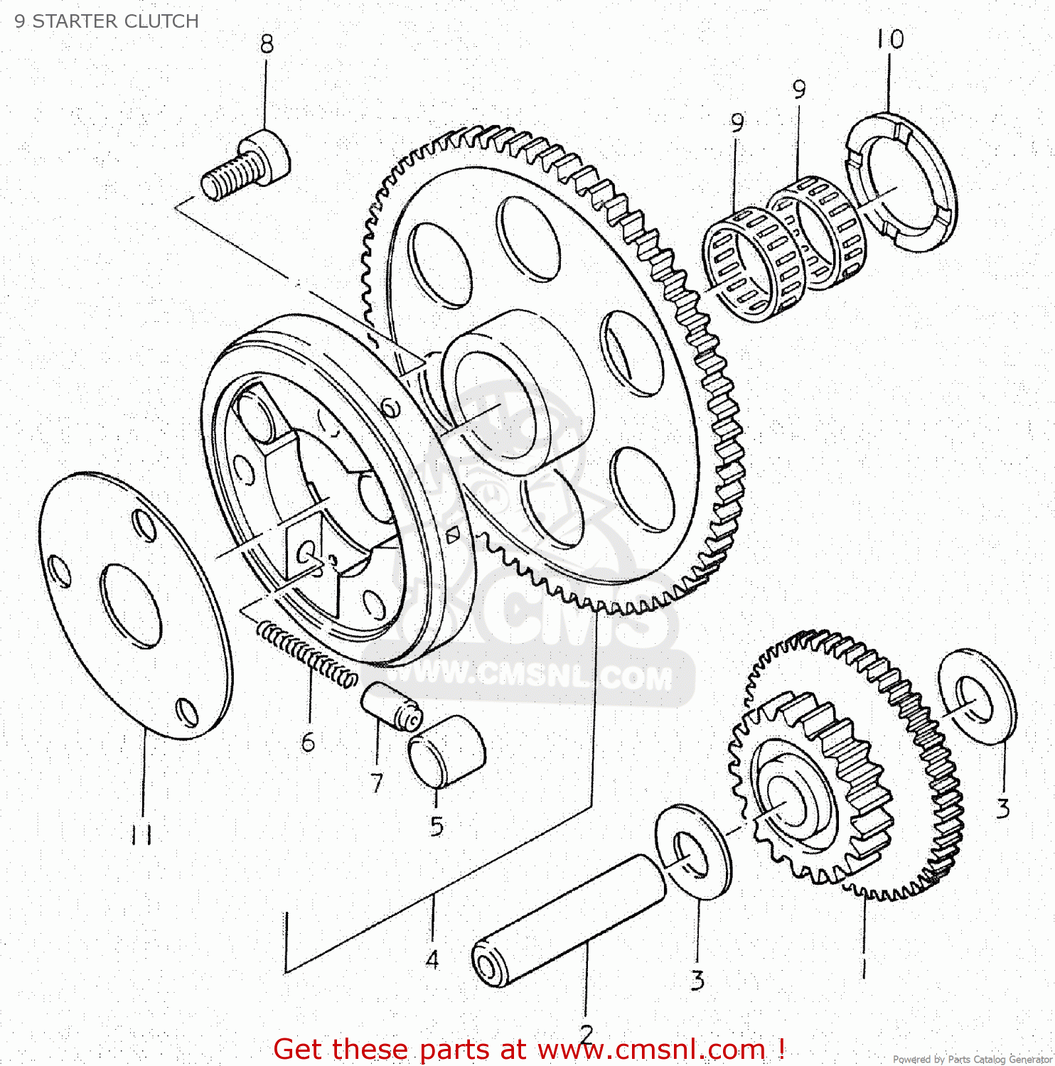 9 STARTER CLUTCH GS750C