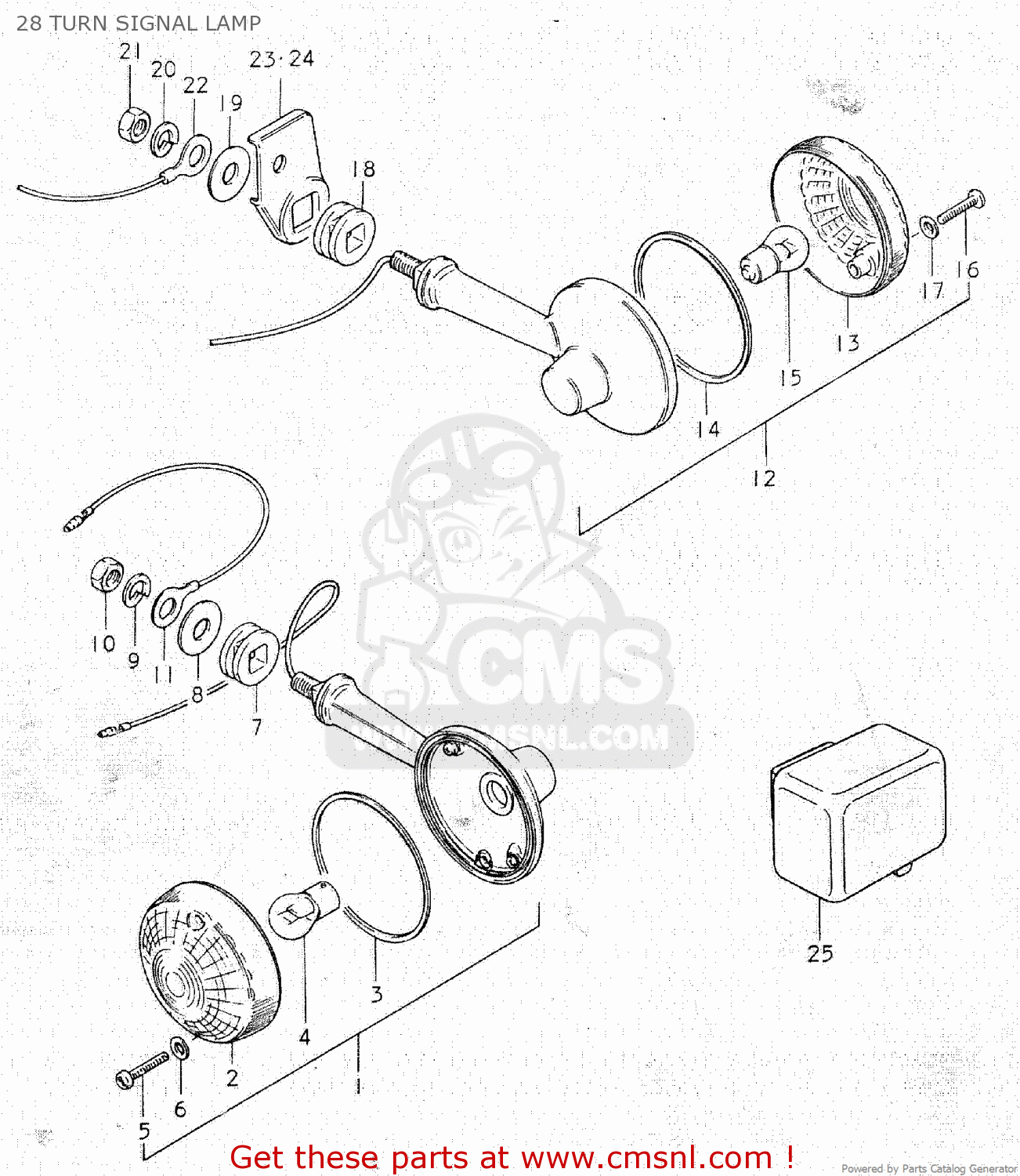 28 TURN SIGNAL LAMP GS750C