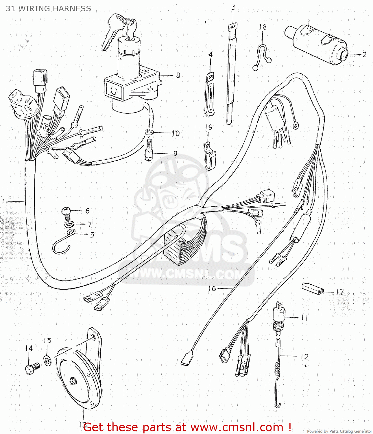 31 WIRING HARNESS GS750C