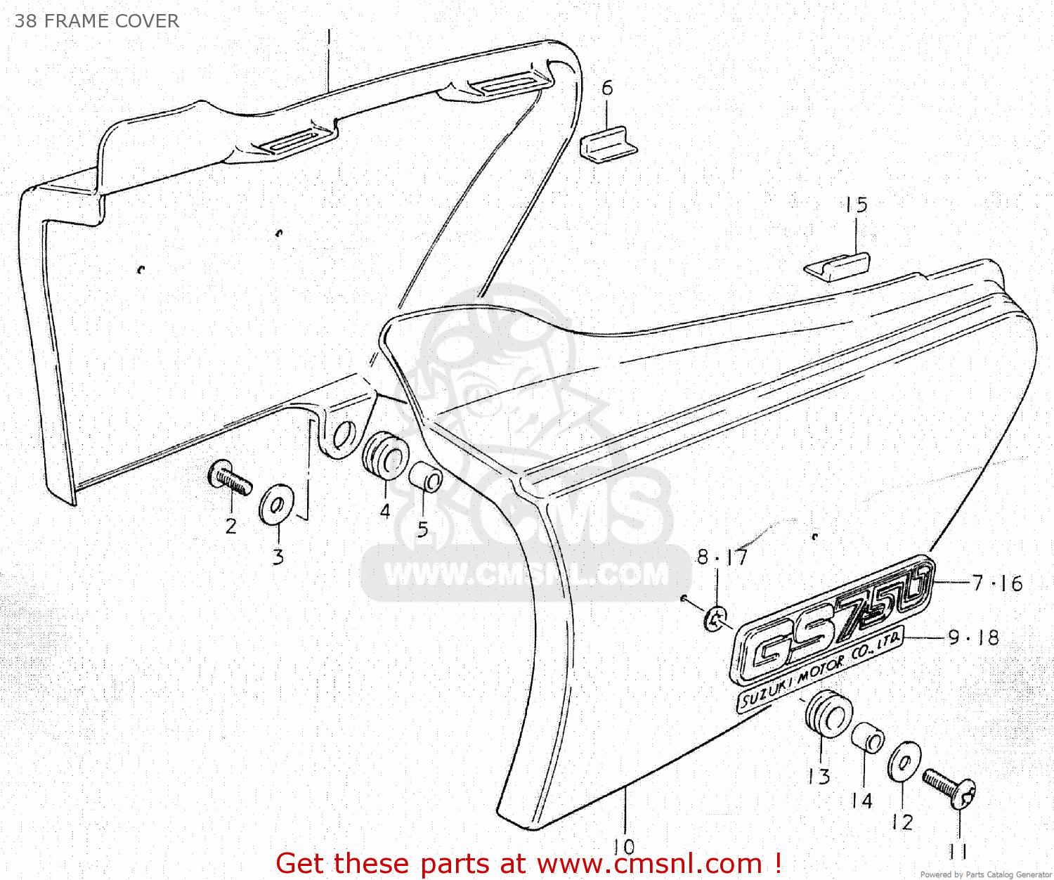 38 FRAME COVER GS750C