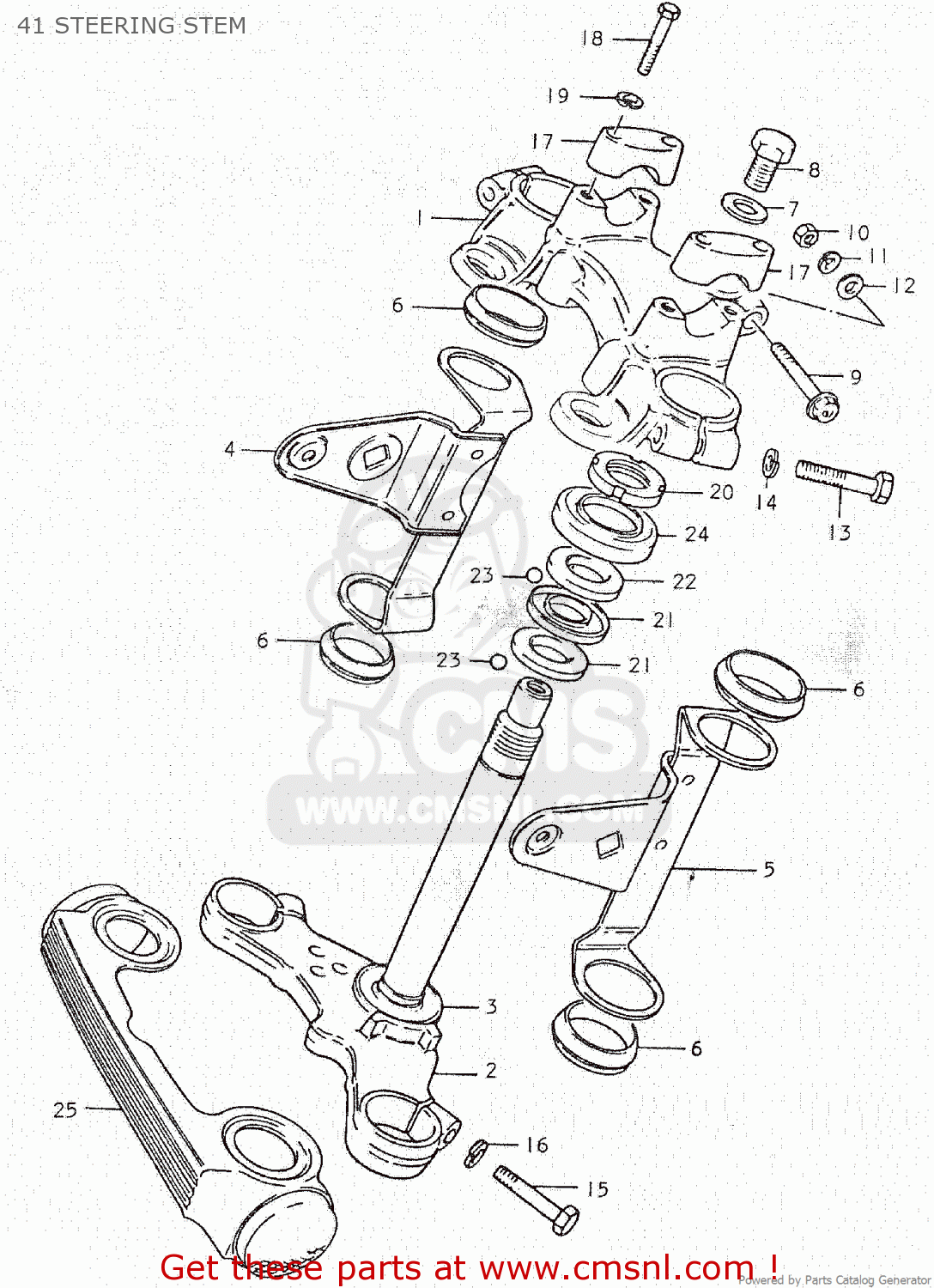 41 STEERING STEM GS750C