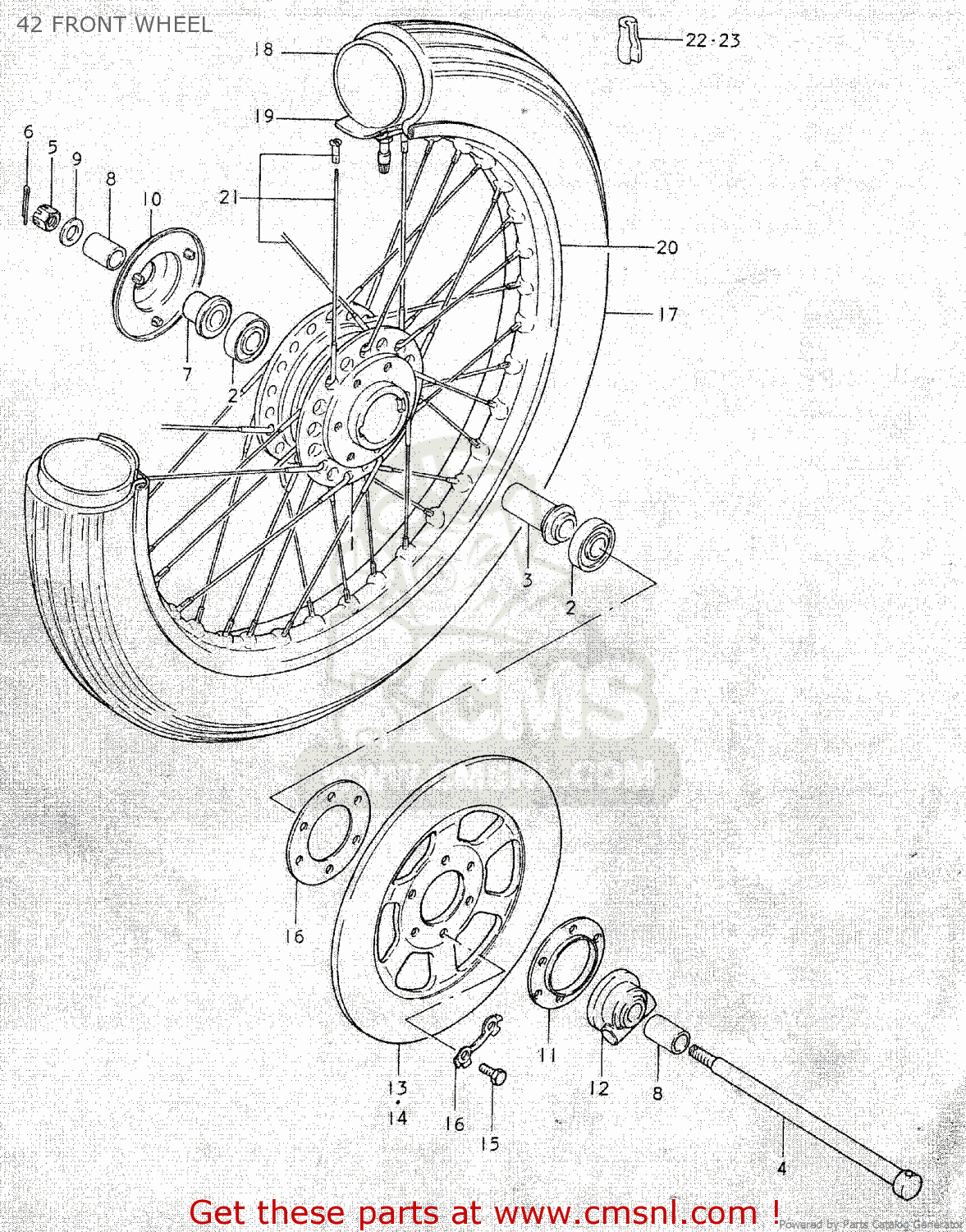42 FRONT WHEEL GS750C