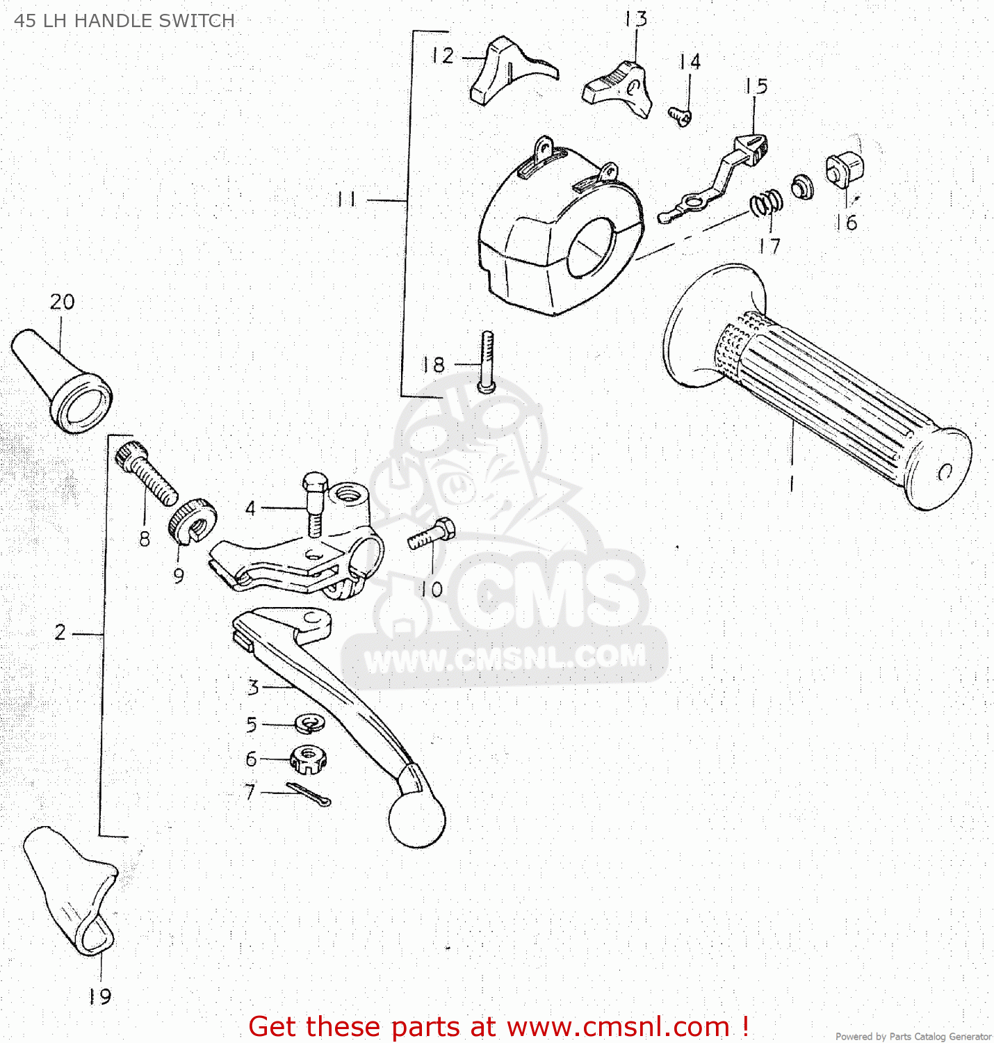 45 LH HANDLE SWITCH GS750C