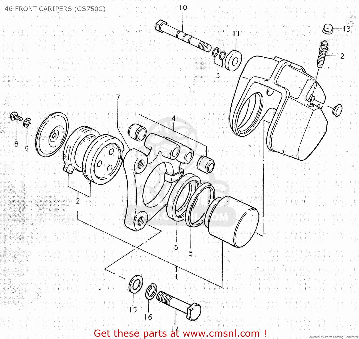 46 FRONT CARIPERS (GS750C) GS750C