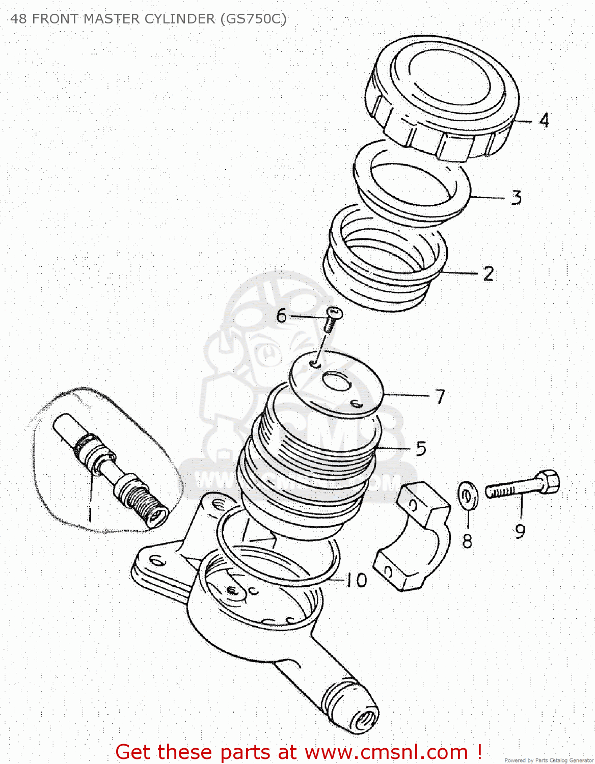 48 FRONT MASTER CYLINDER (GS750C) GS750C