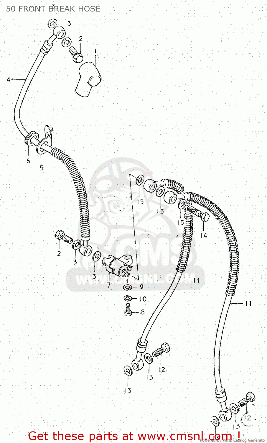 50 FRONT BREAK HOSE GS750C