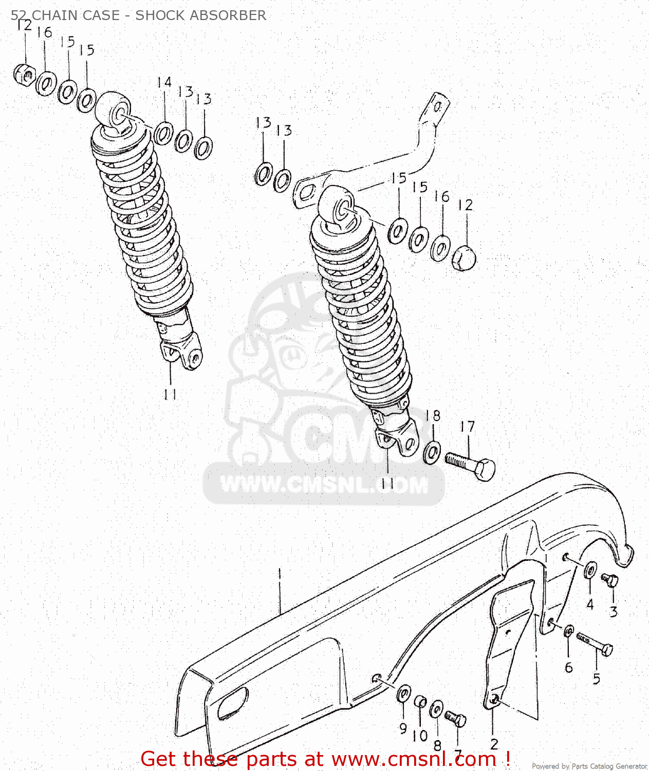 52 CHAIN CASE - SHOCK ABSORBER GS750C
